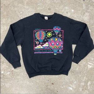 Vintage Indianola IOWA Sweater National Air Balloon Festival Museum XL 1989 Vtg